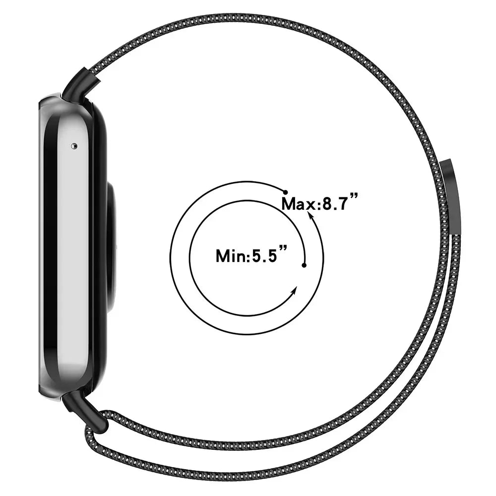 Original Milanese Loop For Redmi Watch 4 strap accessories 2024 Metal Belt Magnetic Correa Bracelet For Xiaomi miband 8 Pro Band