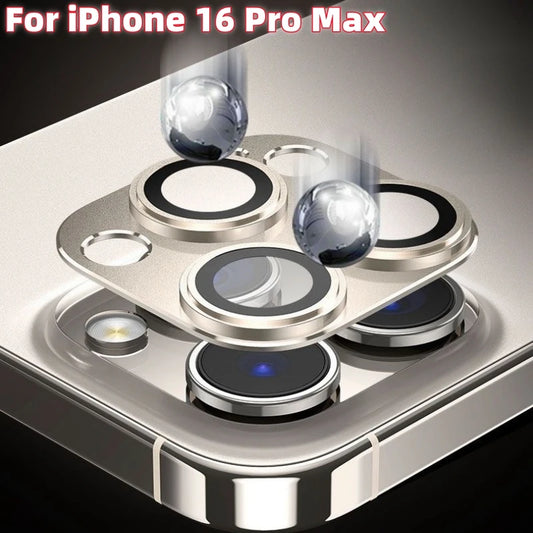 Metal Camera Protector For iPhone 16 Pro Max 16Plus 15Pro Lens Protective Glass For iPhone 15 16ProMax Full Cover Lens Cover